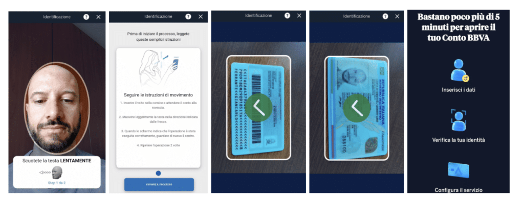 Proceso de onboarding digital en BBVA Italia