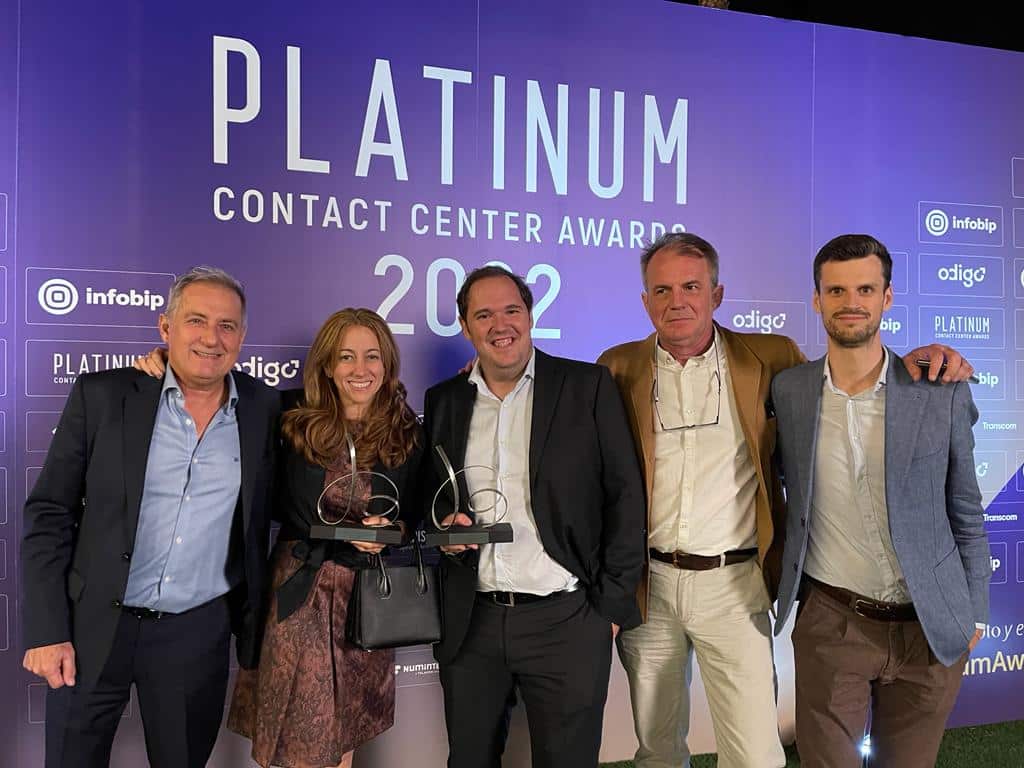 La biometría de voz de Veridas, premiada en los Platinum Contact Center Awards 2022